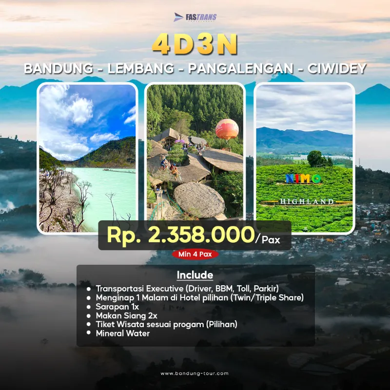 4D3N Bandung - Ciwidey - Pangalengan - Lembang