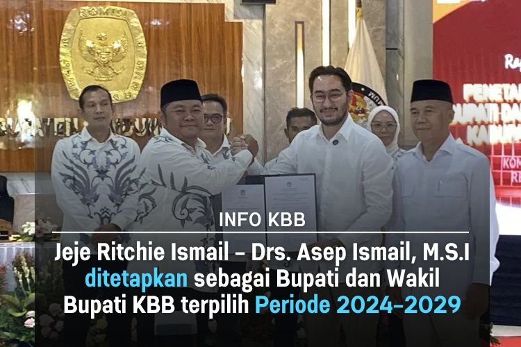 Jeje Ritchie Ismail - Drs. Asep Ismail, M.S.I ditetapkan sebagai Bupati dan Wakil Bupati KBB terpilih Periode 2024-2029
